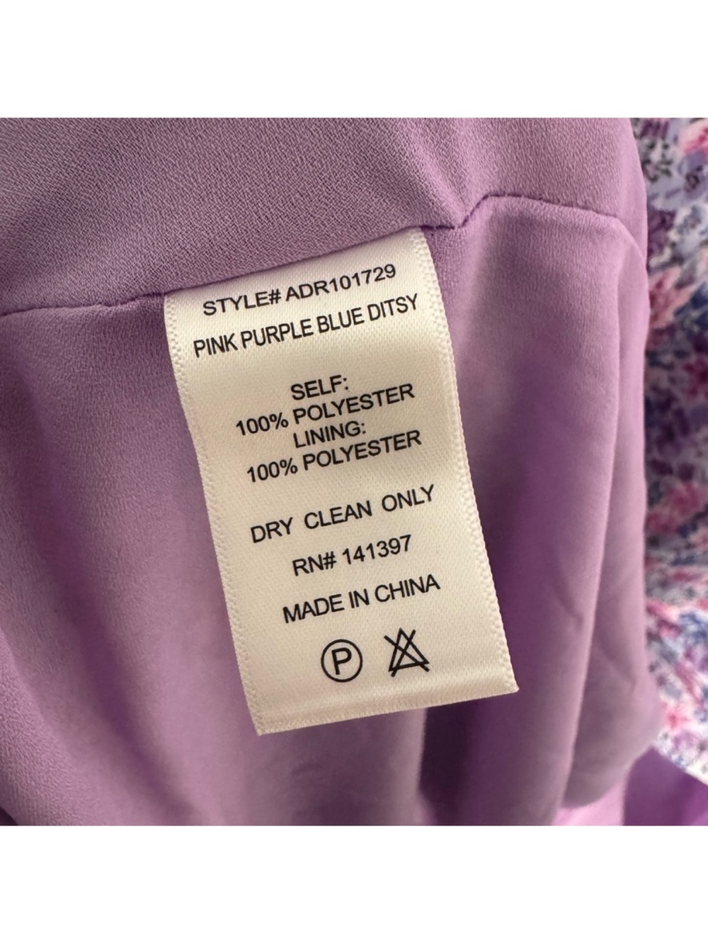 ASTR the Label Lilac Ditsy Floral Puff Sleeve Maxi Dress NWT $158 - Picture 5 of 5